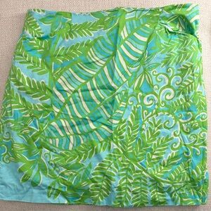 Lilly Pulitzer Tropical Green and Blue Skirt